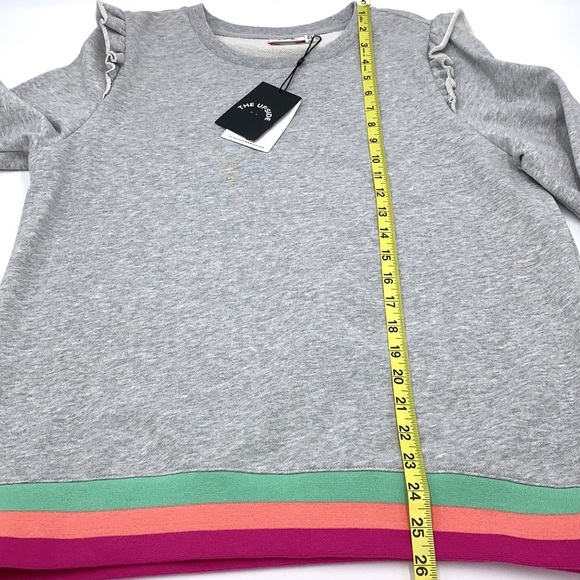 The Upside Frill Bondi Crew Gray Sweatshirt Size Medium - Picture 8 of 10